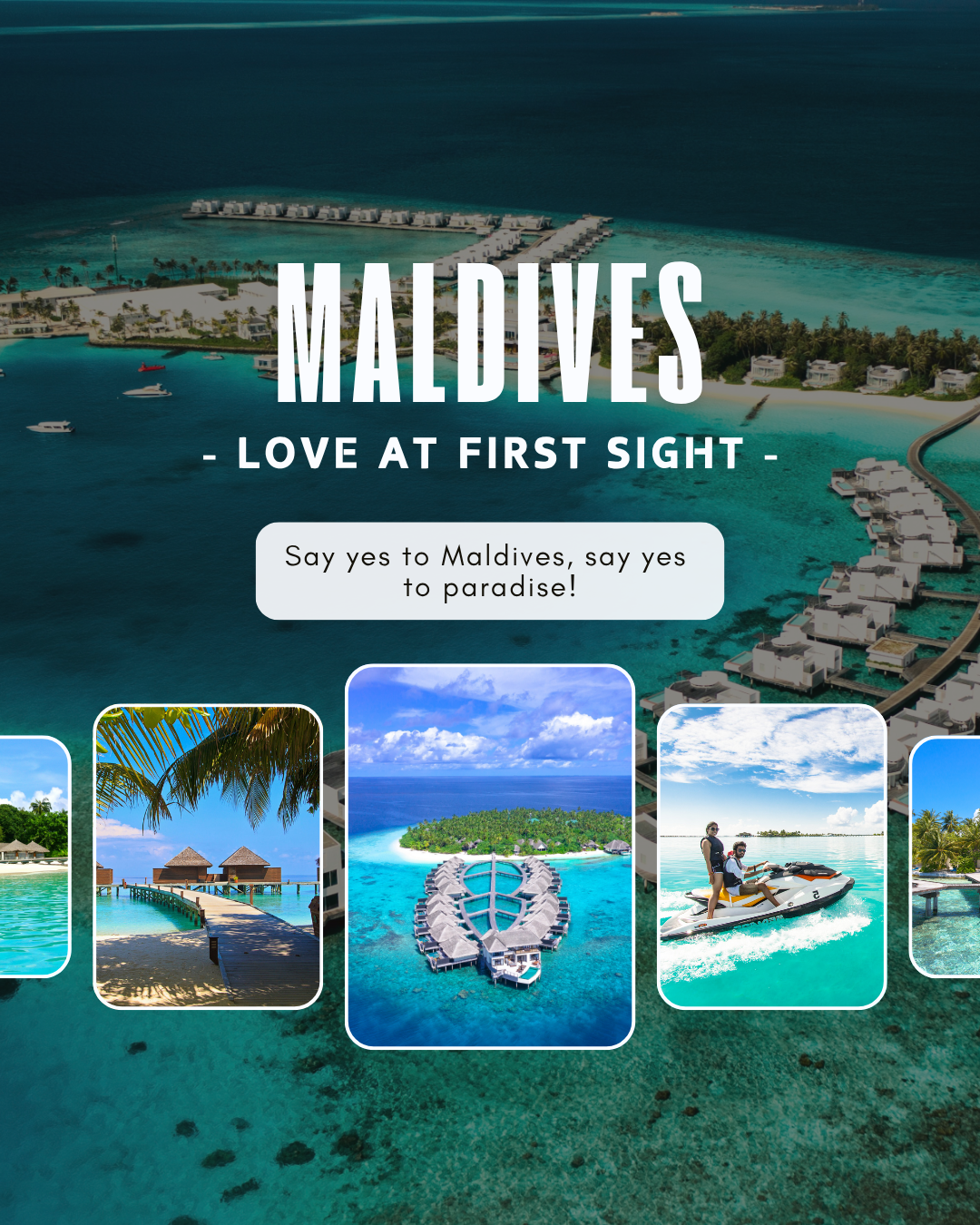 blue and white minimalist maldives tour and travel agency instagram post